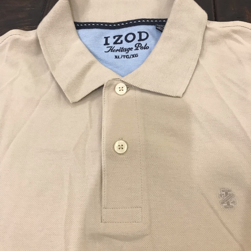 Izod Heritage beige Polo